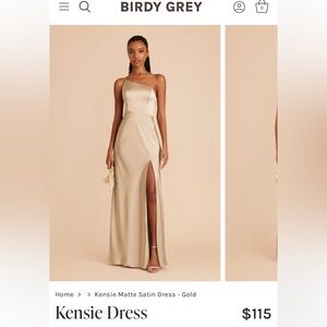 Gold Birdy Grey Bridesmaid Dress